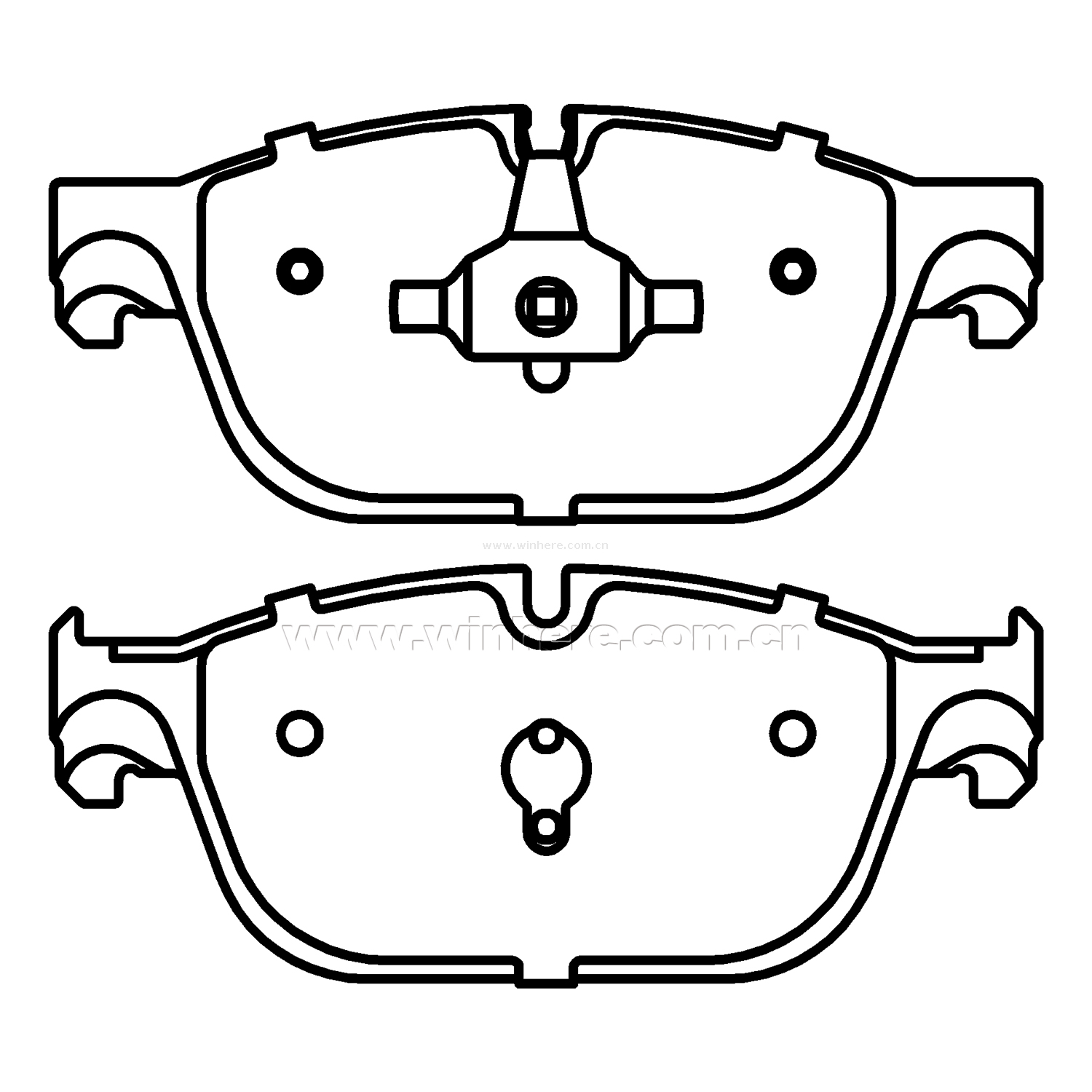 Front Brake Pad for PEUGEOT with Backing Plate
