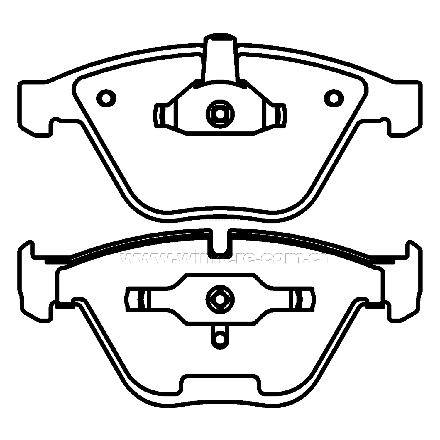 Non Asbestos Brake Pad for CHRYSLER, DODGE Front ECE R90